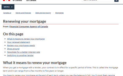 RENEWING YOUR MORTGAGE